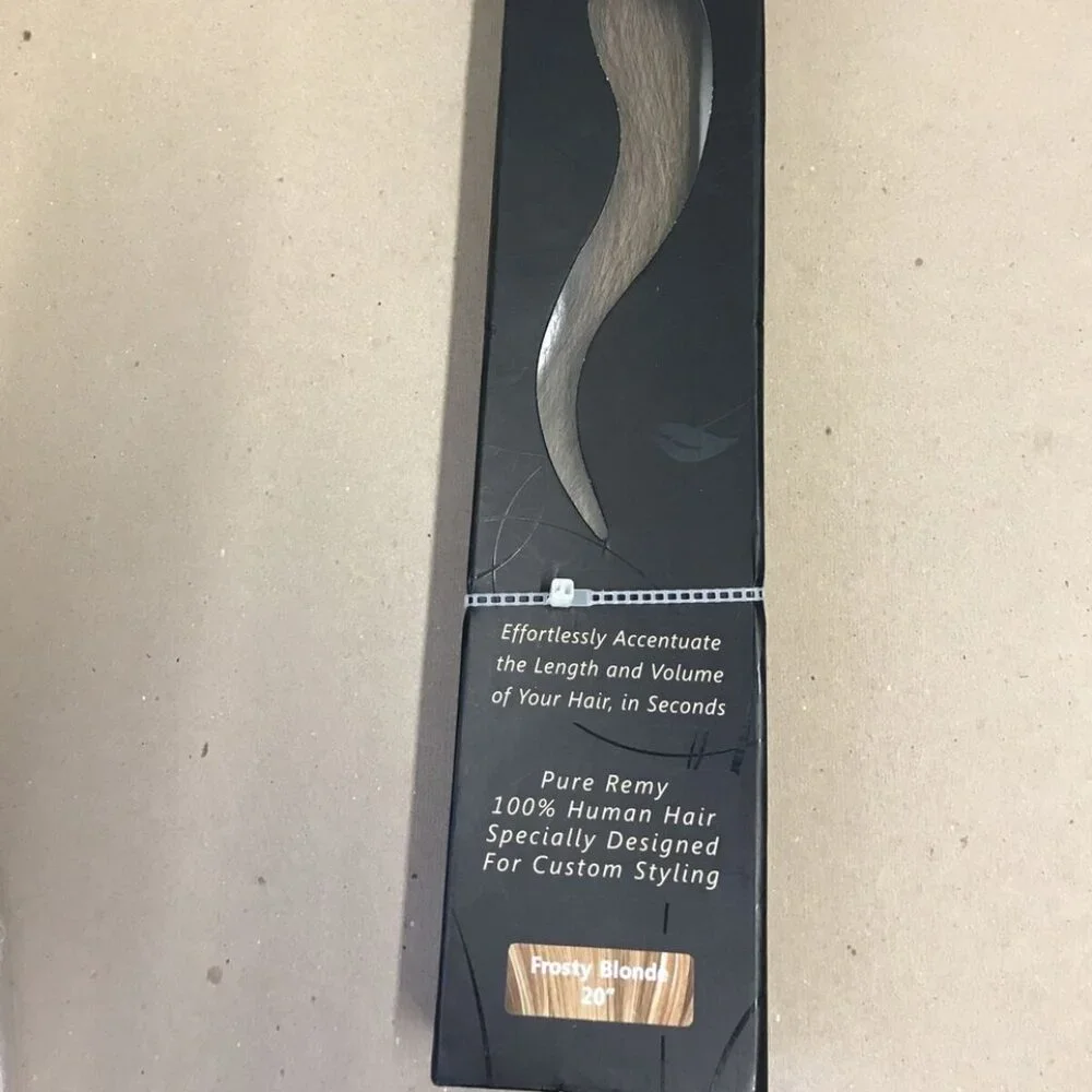 Diamante Secret Hair Frosty Blonde Human Hair Remy Seven Piece Hair Extensions